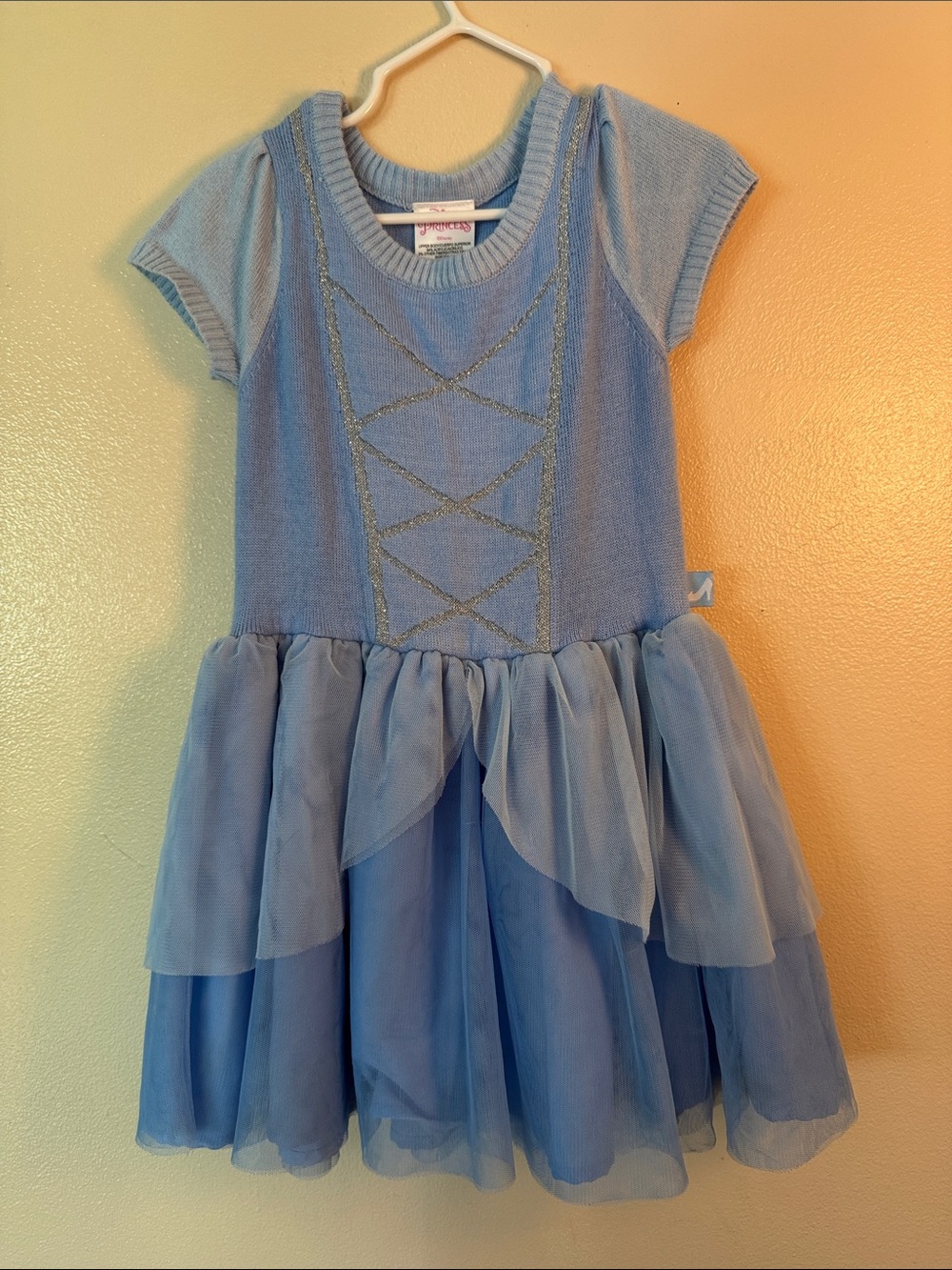 Disney Light Blue Tulle Layered Princess Dress for Girls